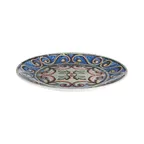 image of ID Fine 5340292 6" Round Coupe Rim Fine China Plate, Blue Amalfi Design