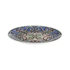 image of ID Fine 5340294 - 9.83" Round Coupe Rim Fine China Plate, Blue Amalfi Design, 9-13/16" Diameter