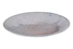 image of ID Fine 5340309 - 10.67" Round Coupe Rim Fine China Plate, Grey Surf Finish