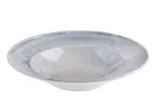 image of ID Fine 5340317 - 9.86" Round Deep Rim Grey Fine China Plate, 14 oz Capacity, Surf Finish