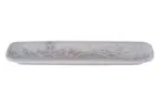 image of ID Fine 5340322 Rectangular China Platter, 11.8" x 4.3", Grey Fine China with Surf Finish