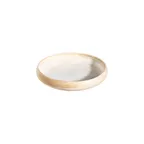 image of ID Fine 5340716 - Roots Plate, 8.6" Diameter Deep Rim Stoneware China Plate, Cameo Celesta Finish