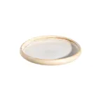 image of ID Fine 5340719 Roots Plate – 10.6" Diameter Coupe Rim Premium Stoneware in Cameo Celesta Finish