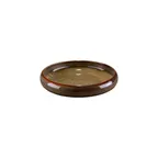 image of ID Fine 5340739 Roots Plate, 8.6" Dia, 40.6 oz, Deep Rim, Premium Stoneware, Hazel Celesta
