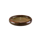 image of ID Fine 5340740 Roots Plate, 9.8" Diameter, 57.5 oz, Deep Rim, Premium Stoneware, Hazel Celesta