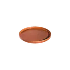 image of ID Fine 5341734 - 11" Round Hi‑Wall Fine China Plate, Fall Terra, Deep Rolled Edge, 11" Diameter