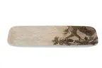 image of ID Fine 5343925 Rectangular Fine China Platter, Tan, 13½" x 6½" Ceramic, Elegant Serving Tray