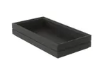 image of Select Concept BQ003B Stackable Utensil Holder, 6.92"W x 12.79"D x 2.24"H, Wood, Black/Cherry, Holds GN 1/3 Trays