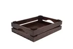image of Select Concept BQ047H Cutlery Bin / Box Flatware Holder, 9.76"W x 13.38"D x 3.26"H, Havana Black / Cherry, Wood