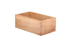 image of Select Concept BQ127L Cutlery Box - 5.9"W x 10.23"D x 3.93"H Wood Utensil Holder, Black/Cherry Finish