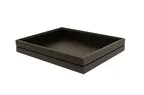 image of Select Concept BQ202B Stackable Utensil Holder, 10.43W x 12.79D x 2.25H, Black/Cherry Wood, Holds GN 1/2