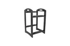 image of Select Concept BQ207B 2-Tier Oak Wood Black Stand 11.490"W x 11.690"D x 19.400"H Holds GN 1/2