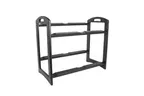 image of Select Concept BQ208B Stand, 2-Tier Black Wood, 11.5"W x 22.1"D x 19.4"H, Holds GN 1/1 & 1/2