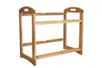 image of Select Concept BQ208L Tiered Stand, 2-Tier Black Oak Wood, 8.260" W x 3.930" H, Holds GN 1/1 & 1/2