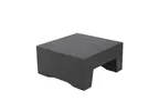image of Select Concept BQ210B Black Wood Square Display Riser, 8.260" W x 8.260" D x 3.930" H – Tiered Stand
