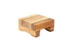 image of Select Concept BQ210L Square Oak Display Riser 8.260" x 8.260" x 3.930" Black Base Wood Construction