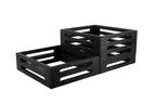 image of Select Concept BQ500B Display Set, Rectangular Black Oak Wood Riser, 14.17"W x 23.62"D x 7.75"H