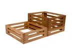 image of Select Concept BQ500L Set, Black Oak Riser, 14.17"W x 23.62"D x 7.75"H, Holds GN 1/2