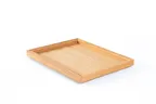 image of Select Concept BQ703L - Stackable Oak Cutlery Bin, 10.43W x 12.79D x 1.22H, Black/Cherry, Holds GN 1/2