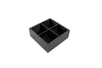image of Select Concept BQ720B Tea Box Utensil Holder, 7.87W x 7.87D x 2.87H, Wood, Black/Cherry Oak Finish