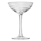 image of ONIS O-1002320 Sway Coupe Glass, 4.25 oz (4 oz) Capacity, 3.7" Dia x 5.3" H Stem Base, Clear Glass