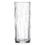 image of ONIS O-1003068 Tiki Bamboo Cooler Glass, 16 oz, 2.68" Dia x 6.77" H, Clear Glass Drinkware