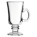 image of ONIS O-1003166 Coffee Glass Mug, 7.5 Oz Capacity, 4.1" Diameter x 5.78" Height, Clear Glass Material