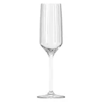 image of Royal Leerdam RL-1005808 Carre Optics Champagne Glass, 7.5 oz, 2.19" Dia x 9.06" H, Clear Glass