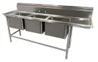 image of Advance Tabco 94-63-54-18R (3) Three Compartment Sink