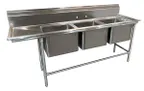 image of Advance Tabco 94-63-54-24L (3) Three Compartment Sink
