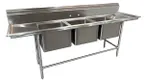 image of Advance Tabco 94-63-54-24RL (3) Three Compartment Sink