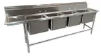 image of Advance Tabco 94-64-72-36L (4) Four Compartment Sink