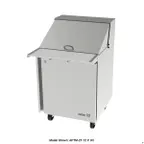 image of Asber APTM 27 12 P 27" 1-Door Mega Top Sandwich and Salad Prep Table, 12 Pans, Stainless Steel