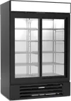 image of Beverage Air MMR45HC-B-PT 48" 2-Glass Door Merchandiser Refrigerator, Pass-Thru, 48.05 cu. ft., Black
