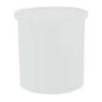 image of Carlisle 030102 Classic Crock, 1.2 qt., White, SAN, Round, 5" Diameter, Snap-on Lid - 1/Each