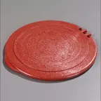 image of Carlisle 070029 Tortilla Server Lid, 7" Orange Polypropylene Microwave/Dishwasher Safe NSF BPA‑Free