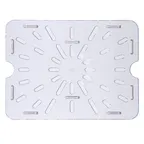image of Carlisle 1023507 StorPlus Drain Shelf, 1/2-Size Food Pan, Footed, Polycarbonate, Clear