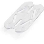 image of Carlisle 1033507 StorPlus Food Pan Drain Grate, 1/9 Size, Footed, Polycarbonate, Clear