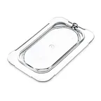 image of Carlisle 10336U07 StorPlus Lid, 1/9-Size Flat Polycarbonate Clear NSF, Made in USA