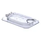 image of Carlisle 10339Z07 StorPlus EZ Lid, 1/9 Size Food Pan, Polycarbonate, Hinged, Notched, Peg Hole/Handle