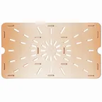 image of Carlisle 1041513 StorPlus Heat Drain Shelf, 1/1 Polyether Sulfone Amber, NSF, BPA-Free, Made in USA