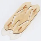 image of Carlisle 1053513 Drain Shelf, 1/9‑Size Pan, Footed, Notched, Amber, NSF, BPA‑Free, Dishwasher Safe
