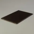 image of Carlisle 1060103 Bar Mat, 18"L x 12"W, Black Thermoplastic Rubber, Non-Slip, Dishwasher Safe
