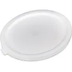 image of Carlisle 120202 Food Storage Lid for 12, 18, 22 Qt Containers, White Polyethylene, NSF, BPA Free