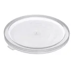 image of Carlisle 125230 Snap-On Lid for 12-18-22 Qt Round Containers, Clear Polypropylene, NSF, BPA Free