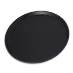 image of Carlisle 1400GR2004 Non-Skid Serving Tray, 14" dia., Round, Fiberglass, Black, Stain Resistant