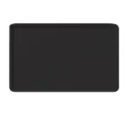 image of Carlisle 1418LFG004 Glasteel Cafeteria Tray, 18"L x 14"W, Black, Fiberglass, Low-Edge, Rectangular