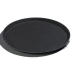 image of Carlisle 1600GL004 GripLite Non-Skid Serving Tray, 16 7/16" Round, Polypropylene, Black