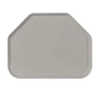 image of Carlisle 1713FG002 Trapezoid Tray, 18"L x 14"W, Break‑Resist/Dishwasher‑Safe, Fiberglass, Smoke Gray