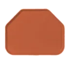image of Carlisle 1713FG018 Glasteel Cafeteria Tray, 18" x 14", Trapezoid, Break-Resistant, Fiberglass, Orange